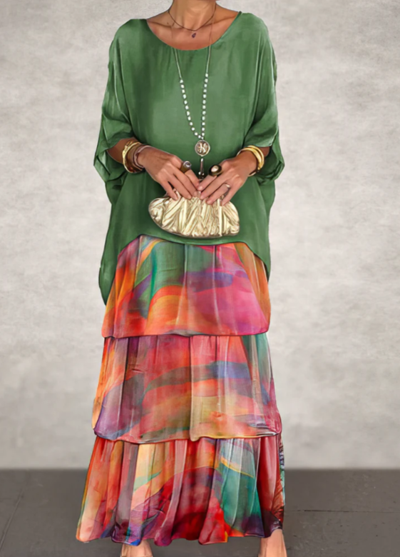 Celeste | Elegant Tummy Covering Maxi Dress