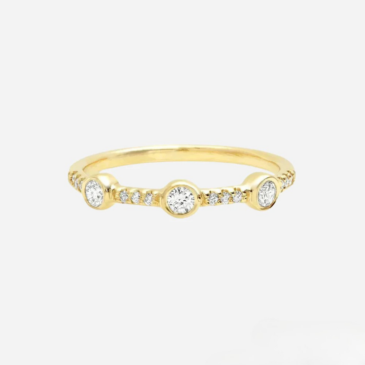 Lila | Vintage Gold and Zirconium Ring