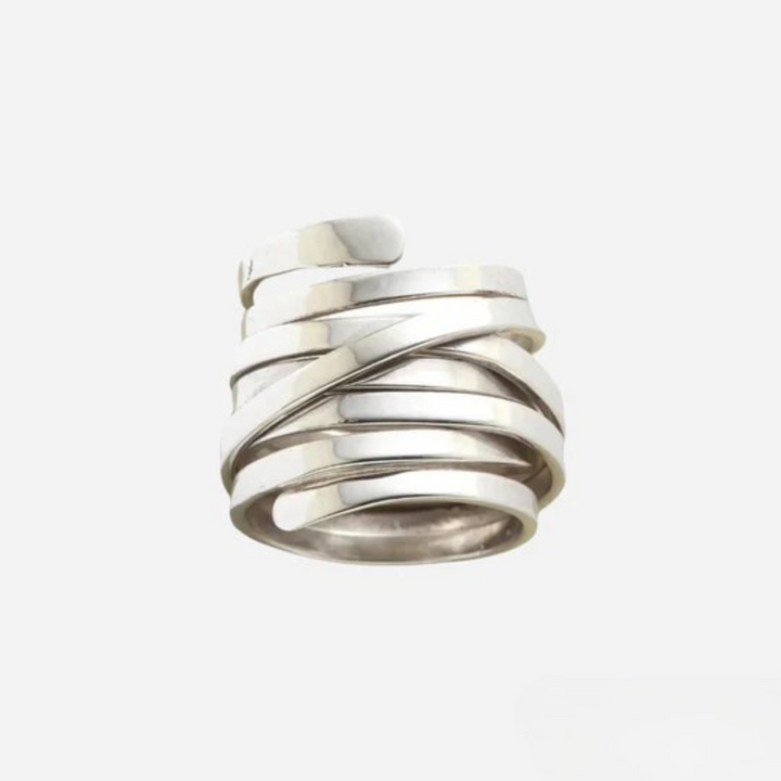 Hazel | Vintage Thick Layer Silver Ring