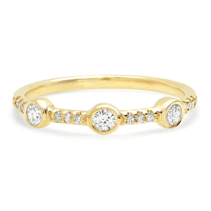 Lila | Vintage Gold and Zirconium Ring