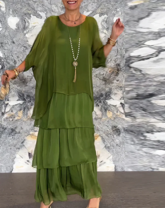 Celeste | Elegant Tummy Covering Maxi Dress