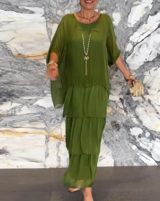 Celeste | Elegant Tummy Covering Maxi Dress