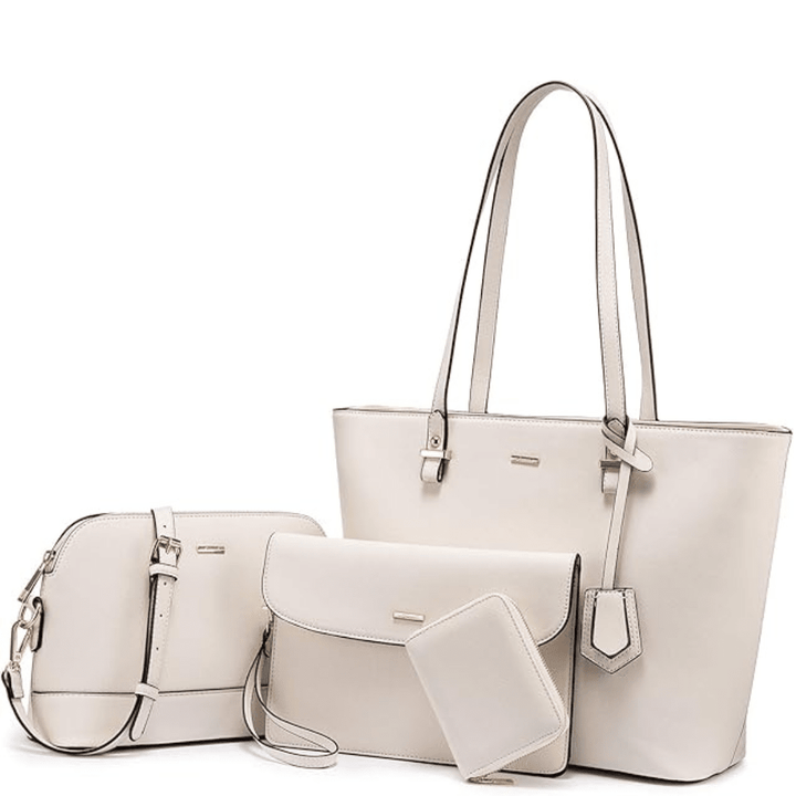 3-Piece Leather Handbag & Shoulder Bag Set