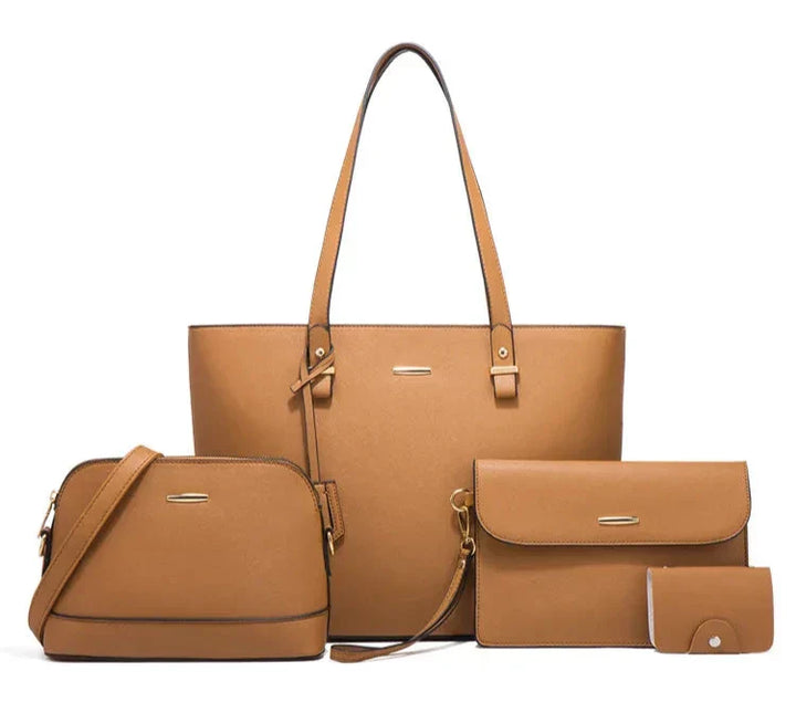 3-Piece Leather Handbag & Shoulder Bag Set