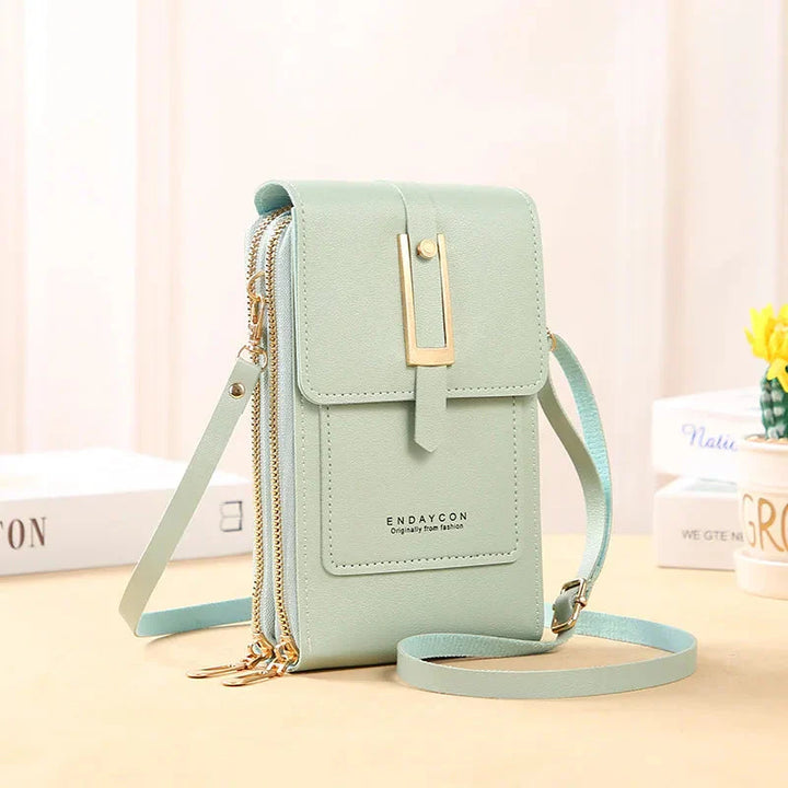 Leather Cell Phone Crossbody Bag
